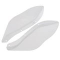 Black and transparent ABS plastic Harley Davidson motorcycle side headlight cover set.