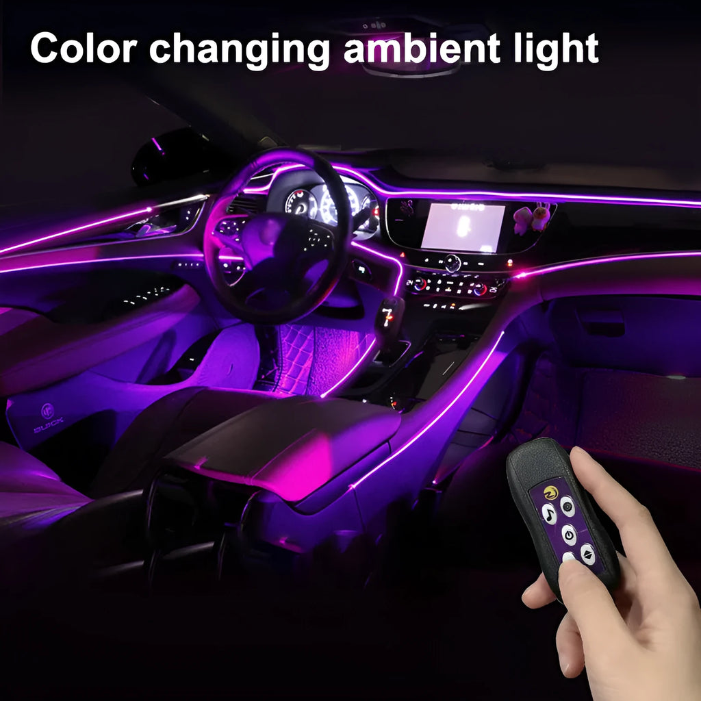 Car USB LED colour changing atmosphere lamp for dashboard and centre console lighting