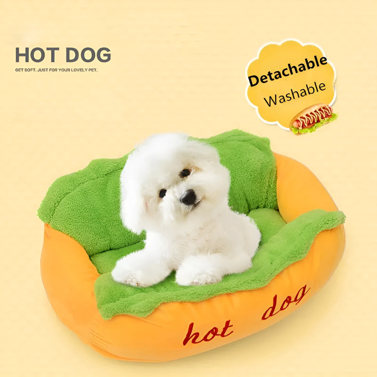 Winter dog bed with soft flannelette surface and raised sides, anti-slip oxford base, removable washable mat, size extra large