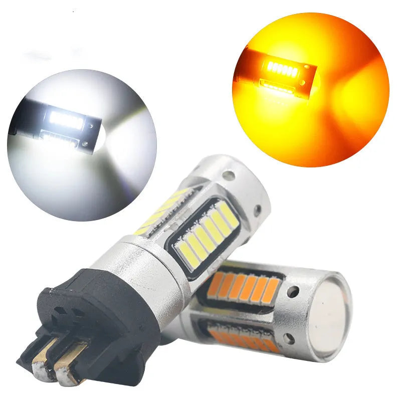 PW24W LED daytime running light with 4014 chip, 12V 6W, 6500K white, aluminum casing