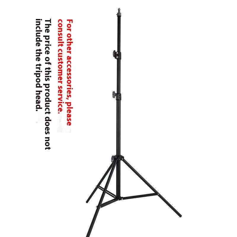 Carbon steel tripod stand with frosted legs and mobile phone holder attached