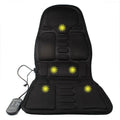 Black heating massage mat with infrared function and adjustable speed control
