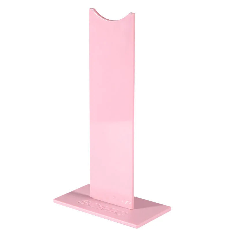 Black detachable headphone stand with silicone base for gaming headsets