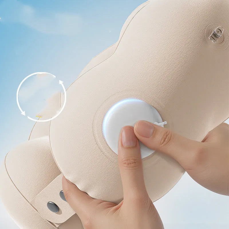 Portable pocket travel pillow cloud bubble U-shaped inflatable neck support cartoon design
