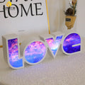Rainbow lampshade LED LOVE light for Valentine's Day and wedding decoration