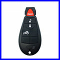 Chrysler Dodge car key replacement shell in ABS brass and nylon, showing dimensions 85mm x 42mm x 15mm.
