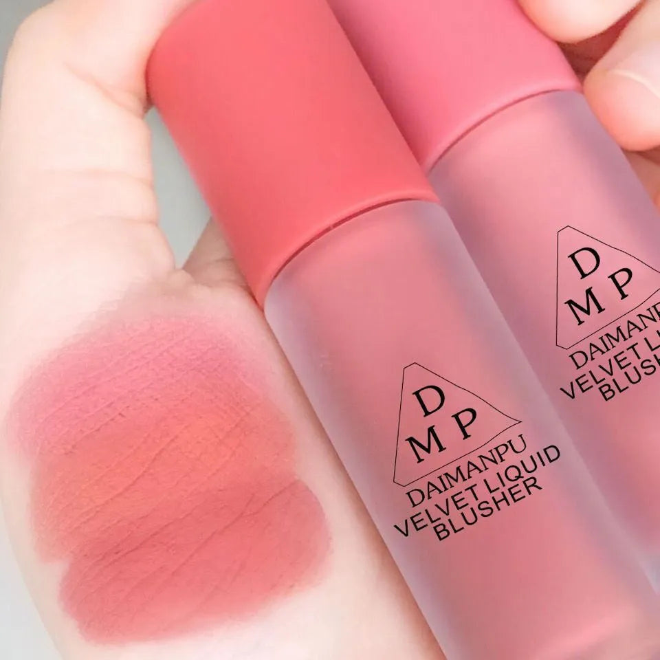 Liquid blush 3.5g natural brightening nude makeup rouge in pot with three colour options