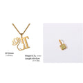 Stainless steel cross chain necklace with electroplated finish in gold or silver colour with included pendant