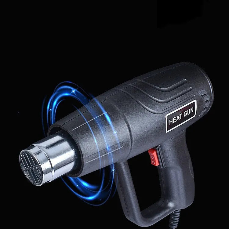 2000W industrial hot air tool with two-speed switch and anti-slip thermal insulation shell.