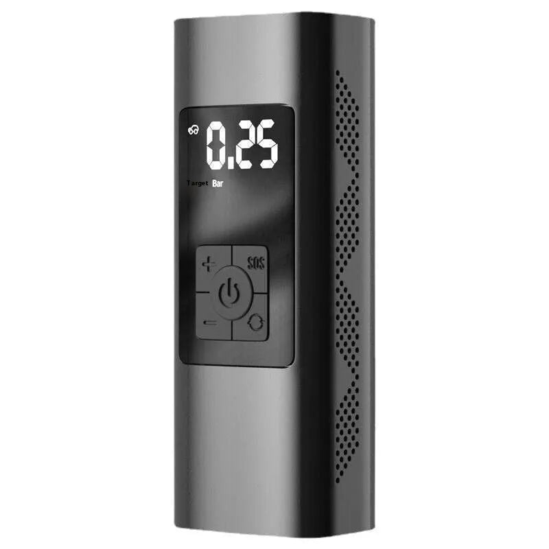 Vehicle air digital display portable wireless tire inflator with ABS metal body and 12V power