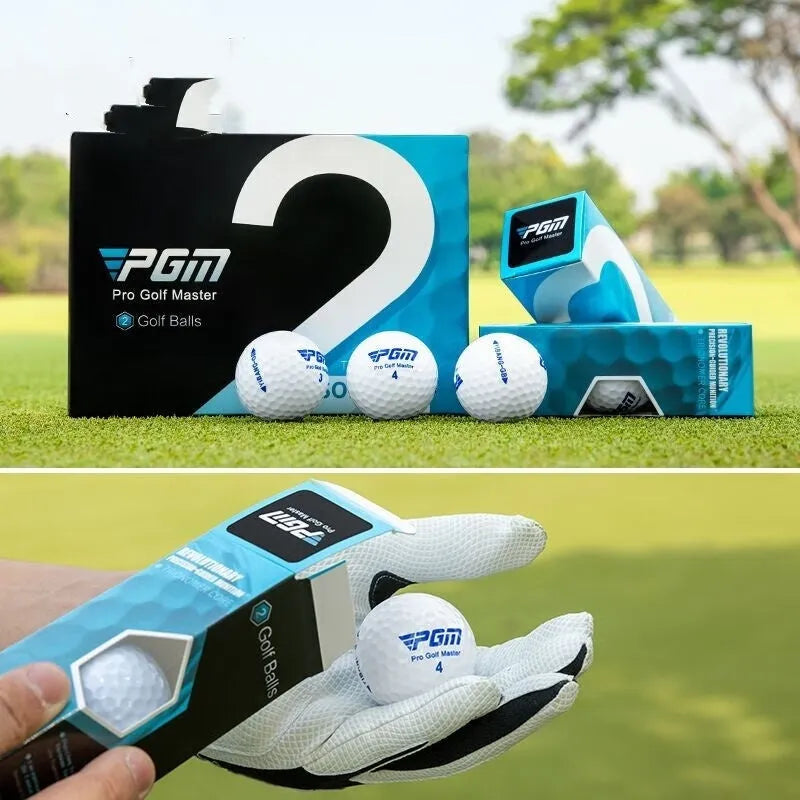 PGM Q022 two-layer golf practice balls in small box 3 pack and large box 12 pack for training