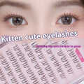 12-row lower false eyelash set in kitten's paw style with sheer roots and pointed tails.