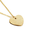 Geometric heart-shaped titanium steel necklace in silver colour with minimalist design