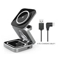 Three-in-one folding desktop wireless charging bracket for Apple Samsung and Google Pixel Watch with magnetic ring