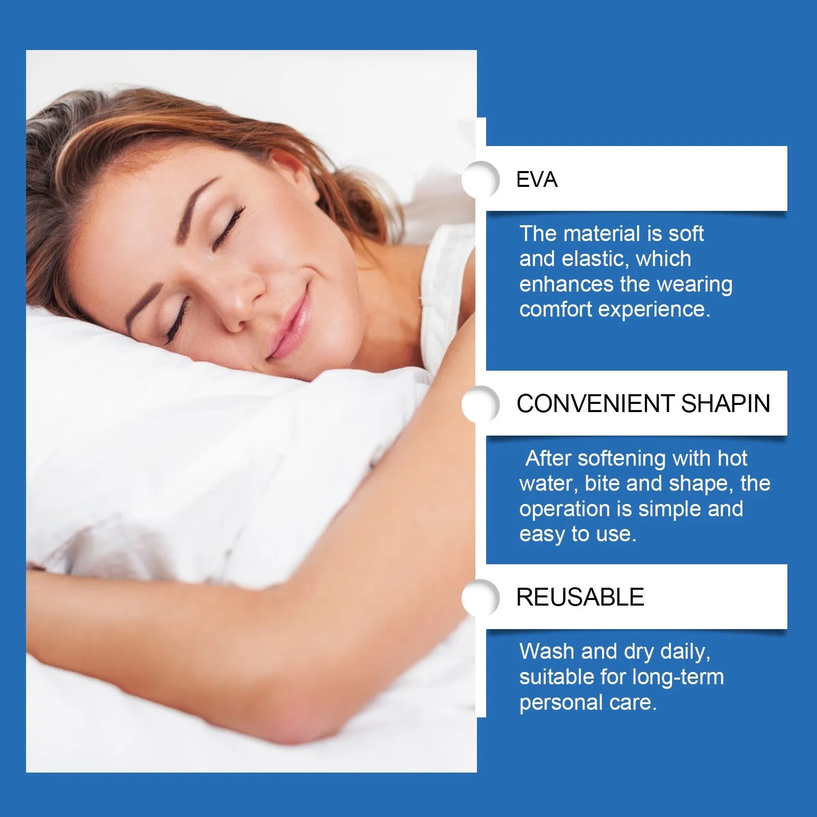 Standard specification anti-snoring device with one snoring stopper unit for nighttime sleep management