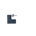 925 sterling silver geometric square earring ring with oxidised black finish