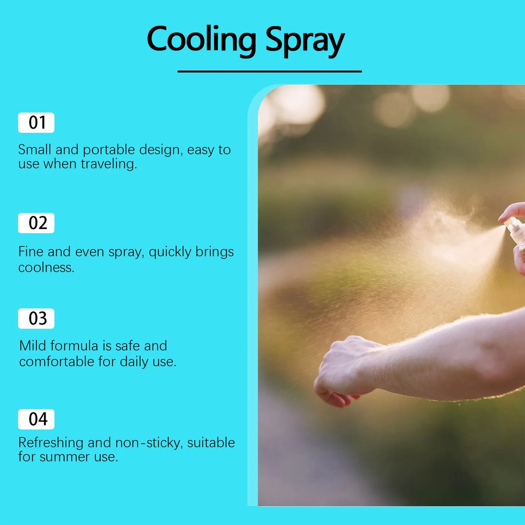 50ml summer cooling spray bottle with mint extract for outdoor personal refreshment