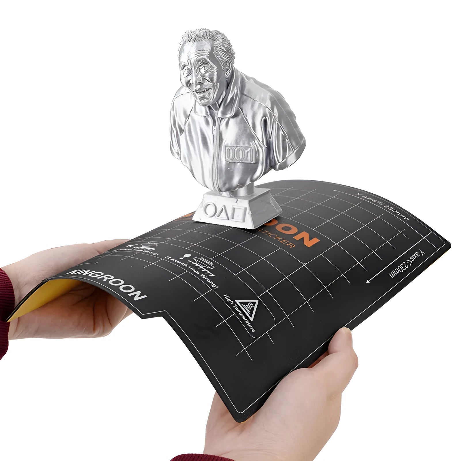 3D printing magnetic platform film with anti-warping edge on a hot bed