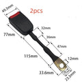 Car seat belt socket buckle with 20cm steel wire base for 21cm insert width vehicles