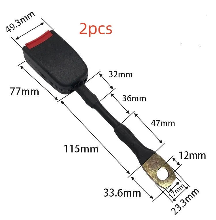 Car seat belt socket buckle with 20cm steel wire base for 21cm insert width vehicles