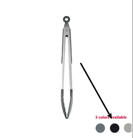 Silicone kitchen utensil set with twelve tools in a rotating white storage caddy on a counter.