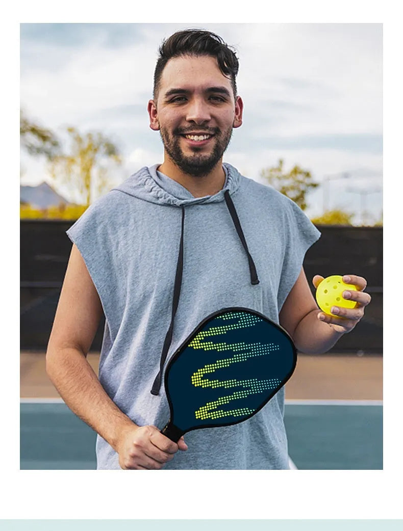 Single high density fibreglass table tennis racket for outdoor sports.
