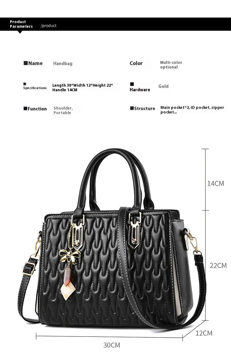 Women's large-capacity polyester shoulder messenger bag with street trend style