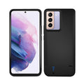 Large capacity phone case wireless power bank matte black with multi-port USB output for Samsung and other phones