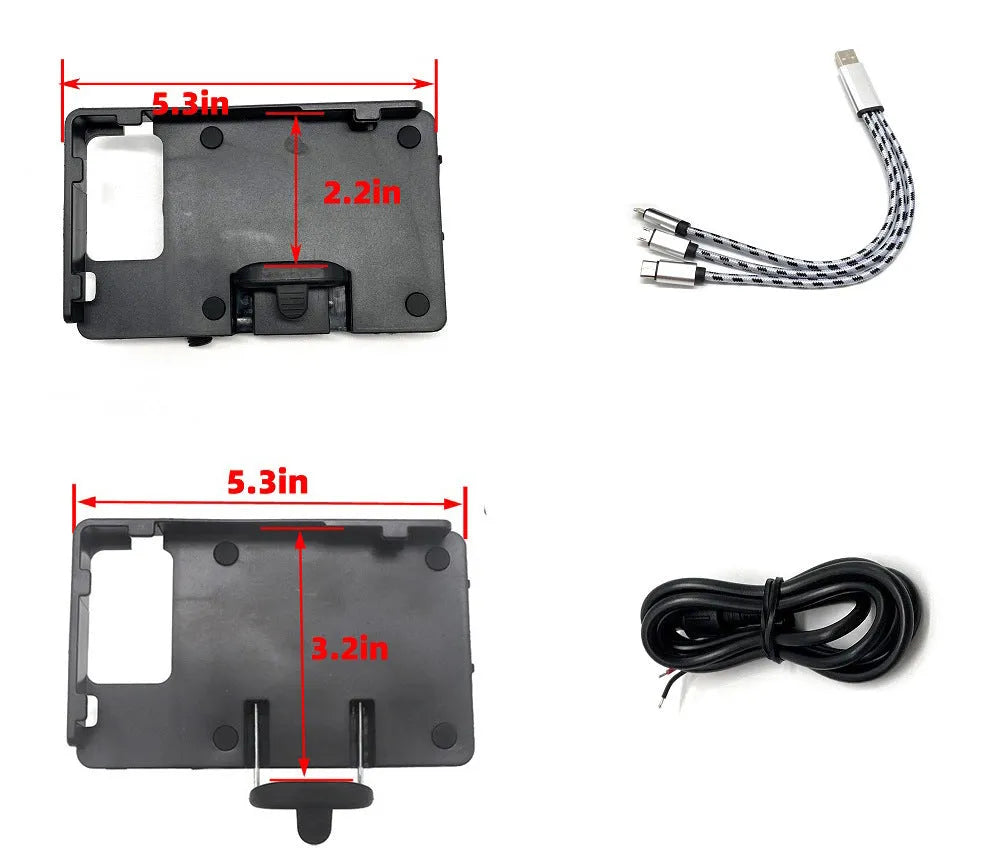 Black ABS plastic navigation mounting bracket for BMW R1200GS and R1250GS motorcycles