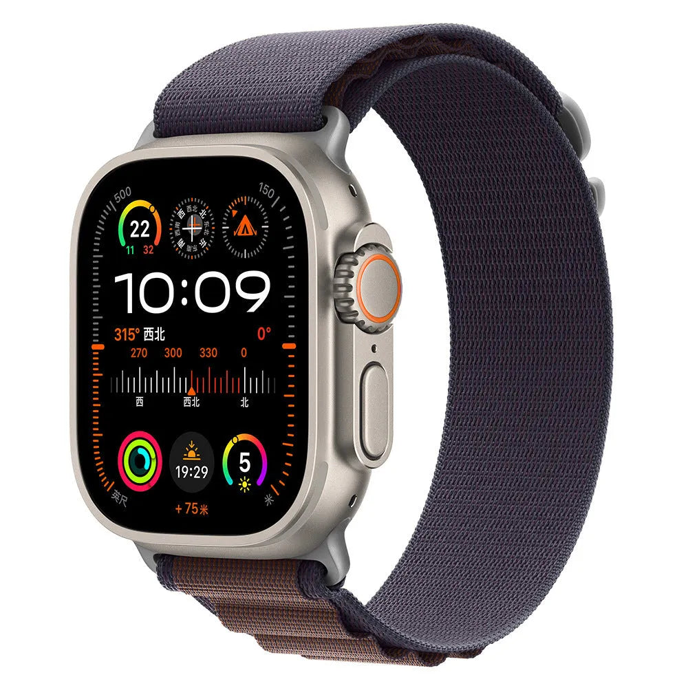 Nylon looped watch strap in green for Apple Watch 42mm