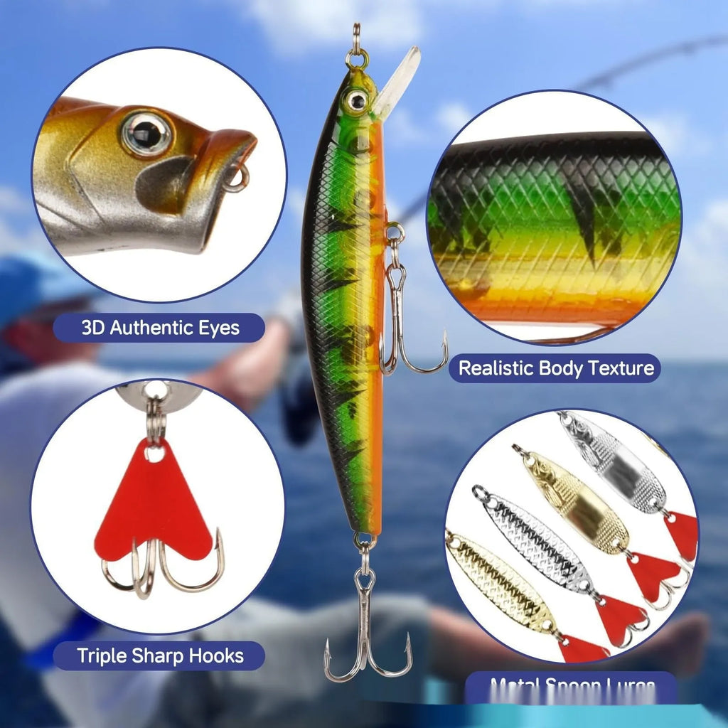 Fishing bait blind box set Christmas countdown calendar with PVC collectible pieces for elderly anglers
