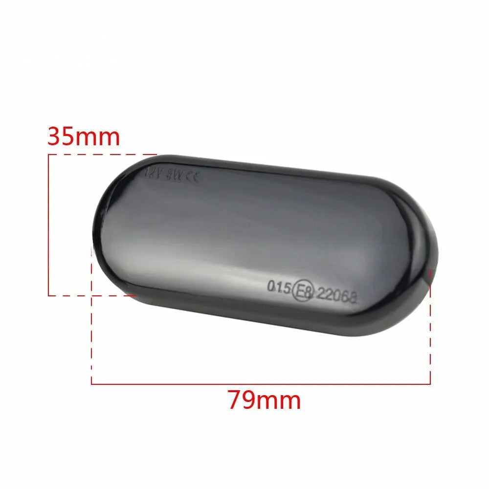 Flowing water side turn signal for Skoda Octavia with blackened shell and LED animation