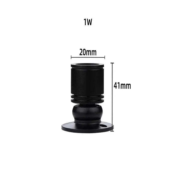 Mini Jewelly surface mounted spotlight with aluminium shell, available in 1W or 3W black or silver, 220V display light