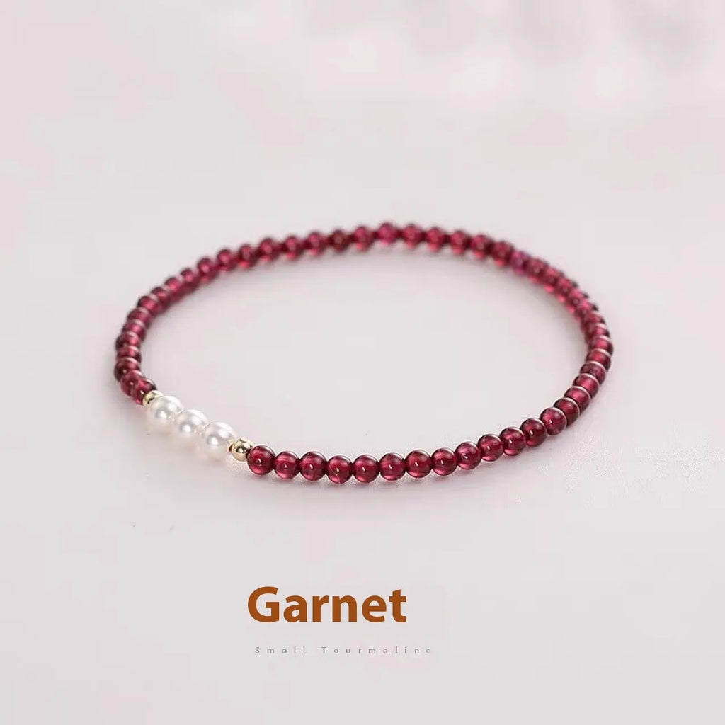 Women's crystal bracelet with an artificial pearl in 3mm or 4mm size for OL fashion style.