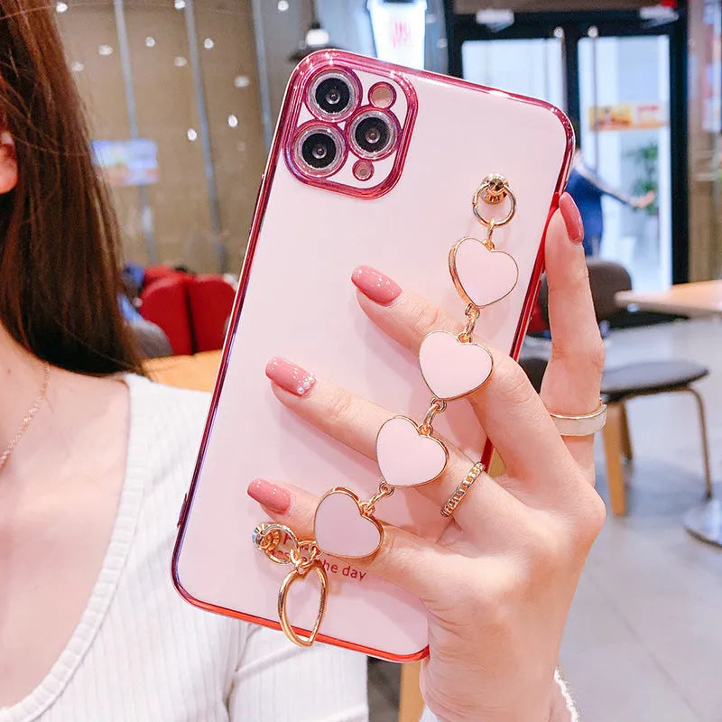 Samsung silicone phone case with matching bracelet in solid colour options