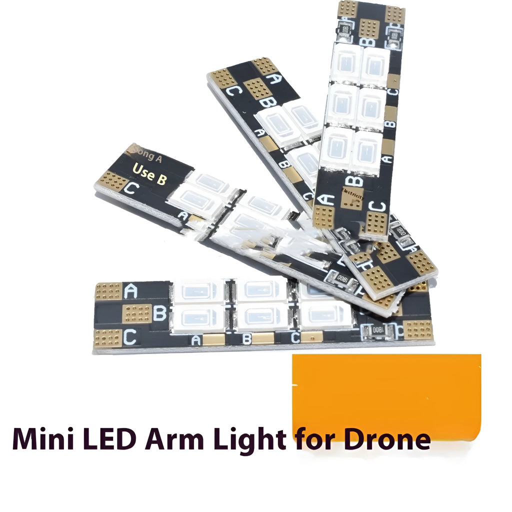 Crossing machine LED arm wire light set in blue, green, purple, red, white colours, metal construction, 4 pack
