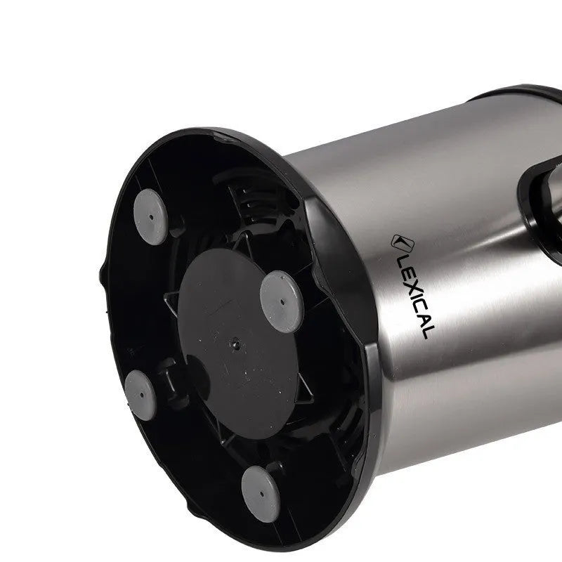 Stainless steel citrus juicer machine with vertical screw rod cutter head and round feeding port