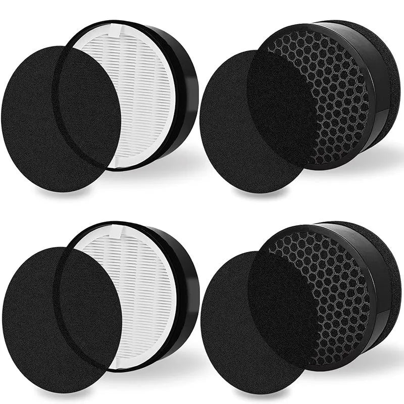 Levoit LV-H132 compatible air purifier replacement filter measuring 19x19x6.3cm with filter screen and cotton