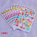 Waterproof plastic reward stickers with gilded cartoon heart designs in 100-piece pack