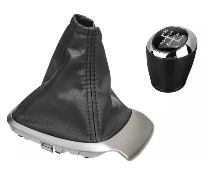 Black leather gear knob cover for Chevrolet Sonic Aveo T300 2011-2015 5-speed shift protection