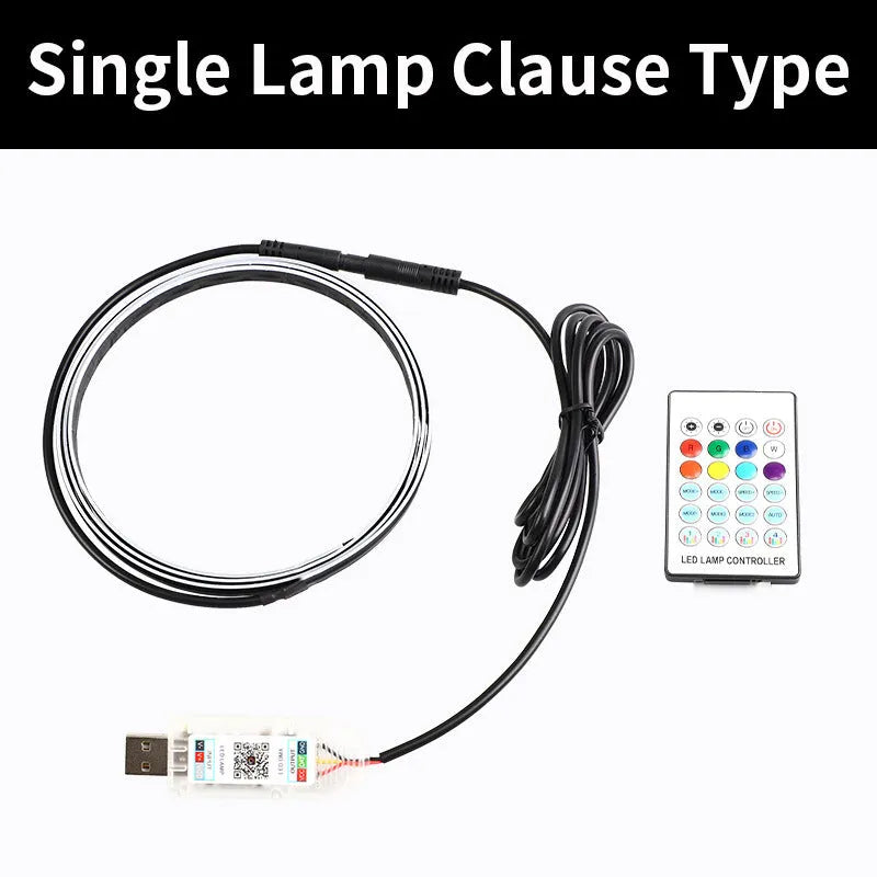 110cm car central control ambience light with aluminium alloy construction and remote control