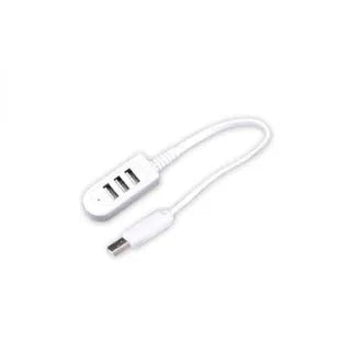 Cable separator hub with 3 USB ports and Micro USB interface on a desk