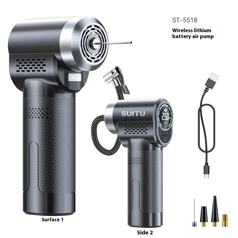 ST-5518 wireless portable air pump with automatic inflation for car tyres