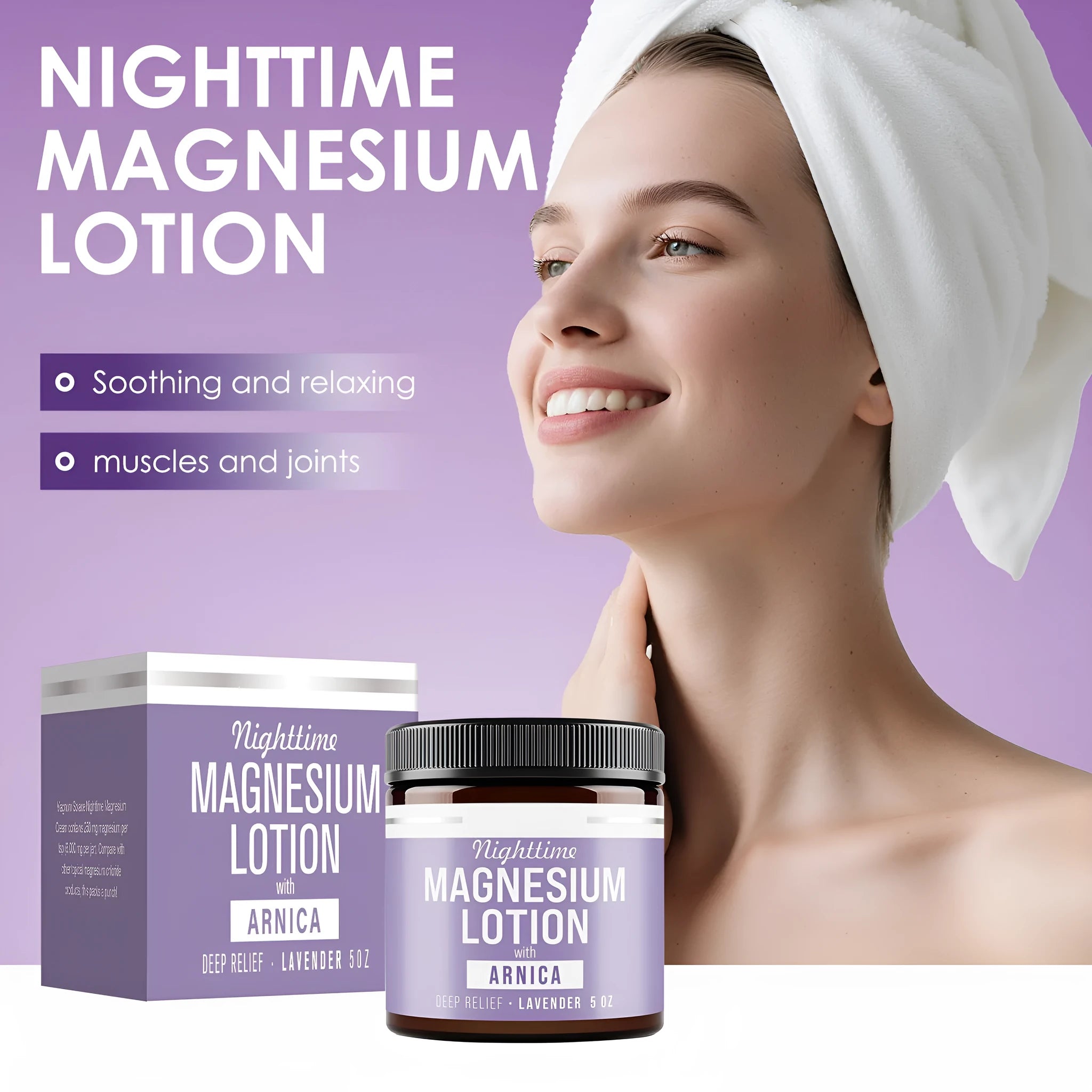 150ml magnesium body butter cream tub with shea butter and arnica extracts