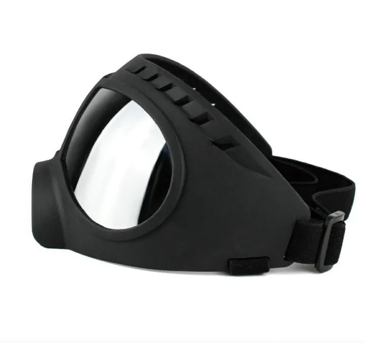 Dog goggles for medium and large dogs, size L, available in black or white, one pair pet headwear