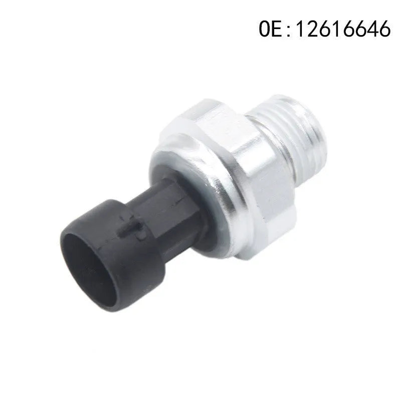 Silver metal fuel pressure sensor auto part for models 12616646, 12677836, D1846A.