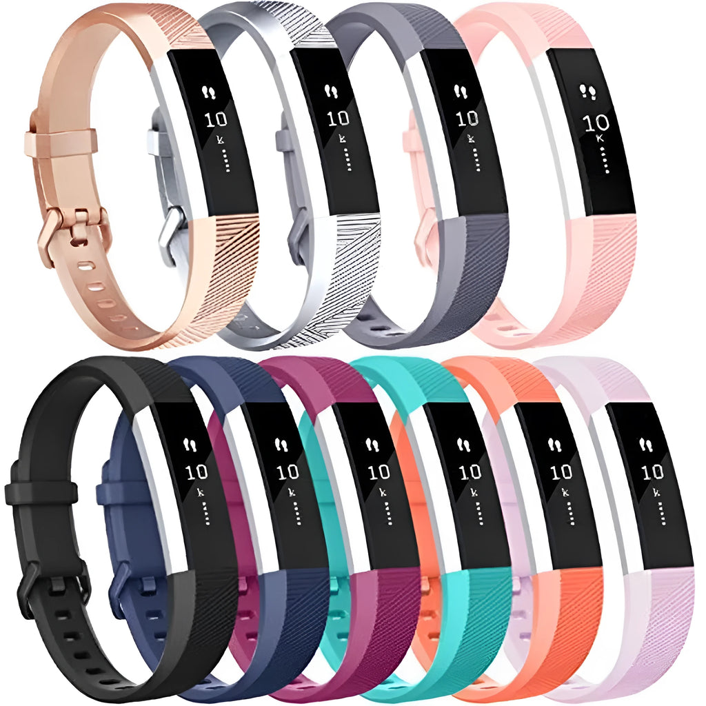 Silicone replacement wristband for Fitbit Alta, solid colour, size L or S, wide selection of colours