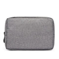 Multi-purpose polyester buggy bag for digital accessories and travel items, shown in gray handbag style