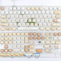 Steamed bread cat design mechanical keyboard keycap set with PBT construction and dye sublimation printing
