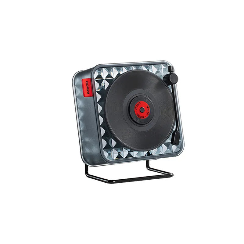 Wireless transparent Bluetooth audio speaker with ambience light, 1500mAh battery, Dark Night Black Moon colour, front view